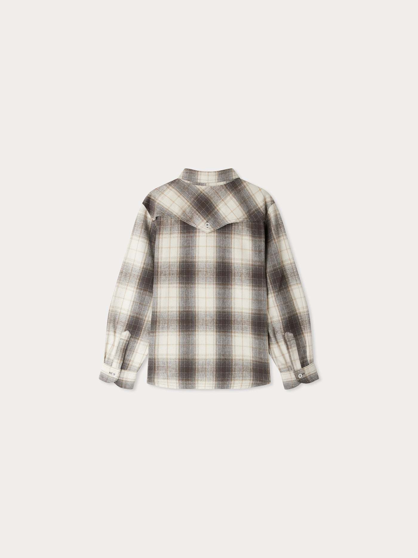 Bonpoint Jared Checked Yoke Shirt In Neutral