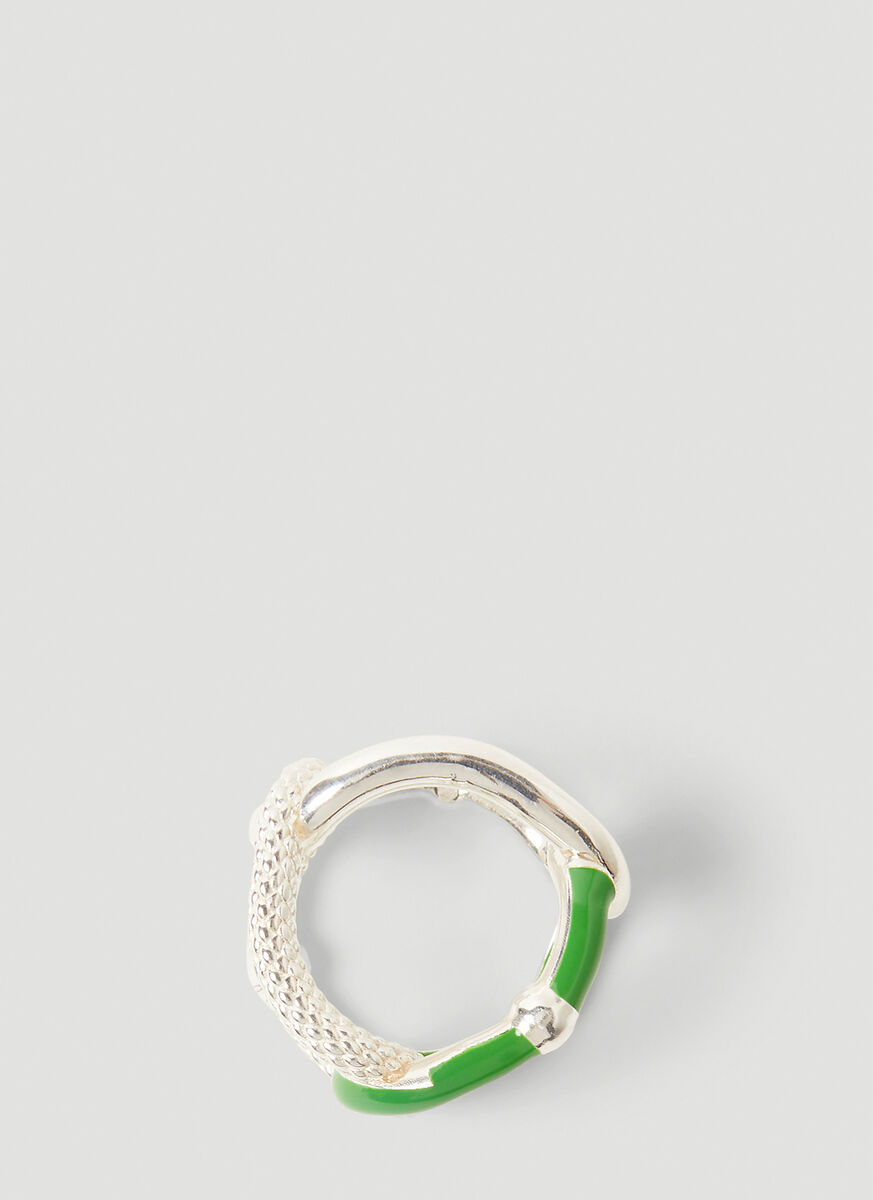 Bottega Veneta Chain Ring In White