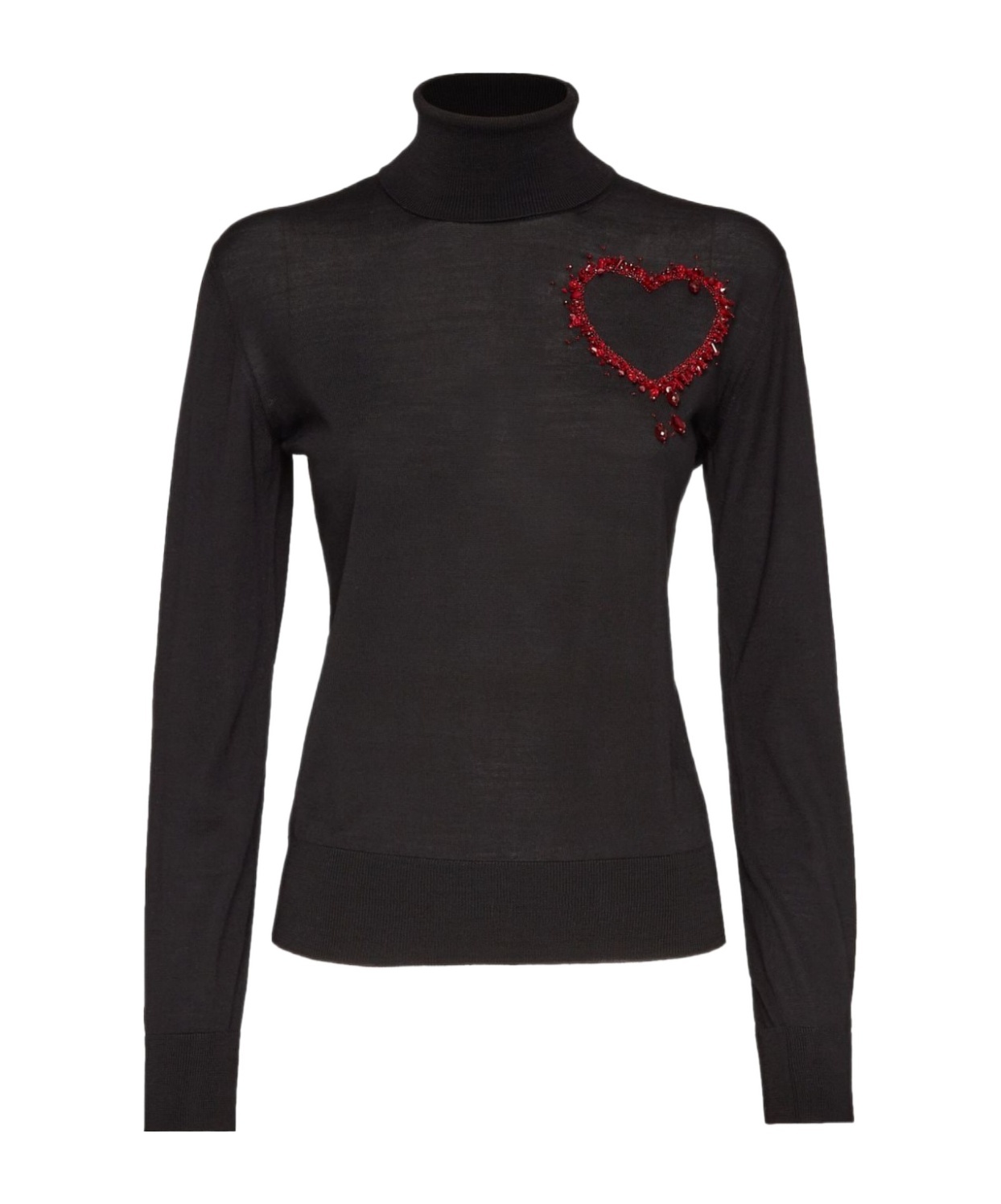 Dsquared2 Woman Turtleneck Black Size L Virgin Wool In Black