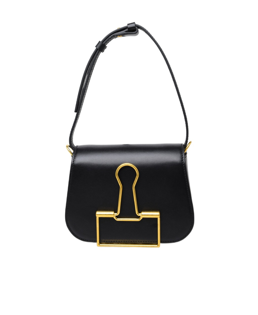 Off-white Skeleton Binder Shoulder Bag In Black