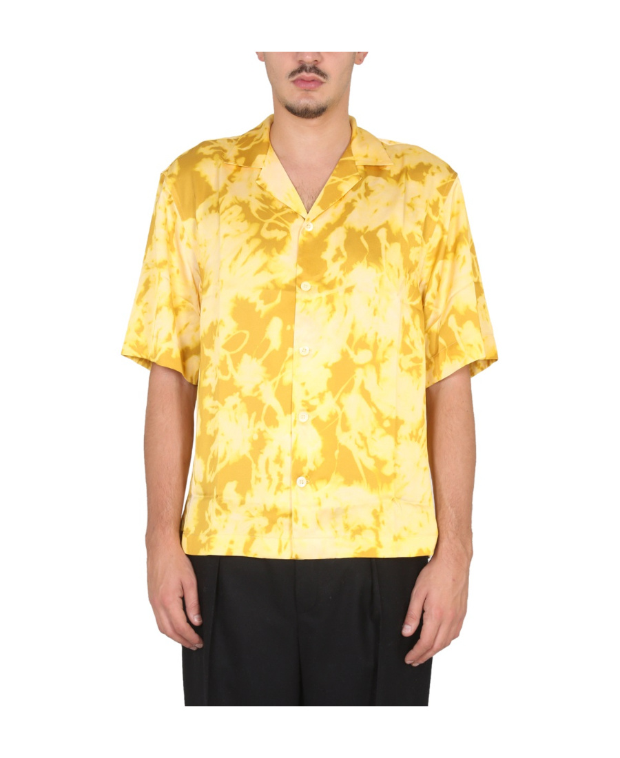 Dries Van Noten Men Floral Print Shirt In Yellow