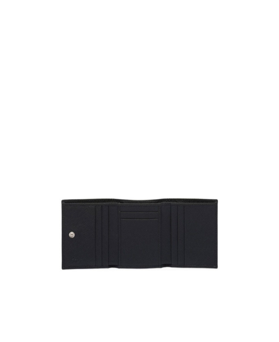 Prada Small Saffiano Leather Wallet In Black