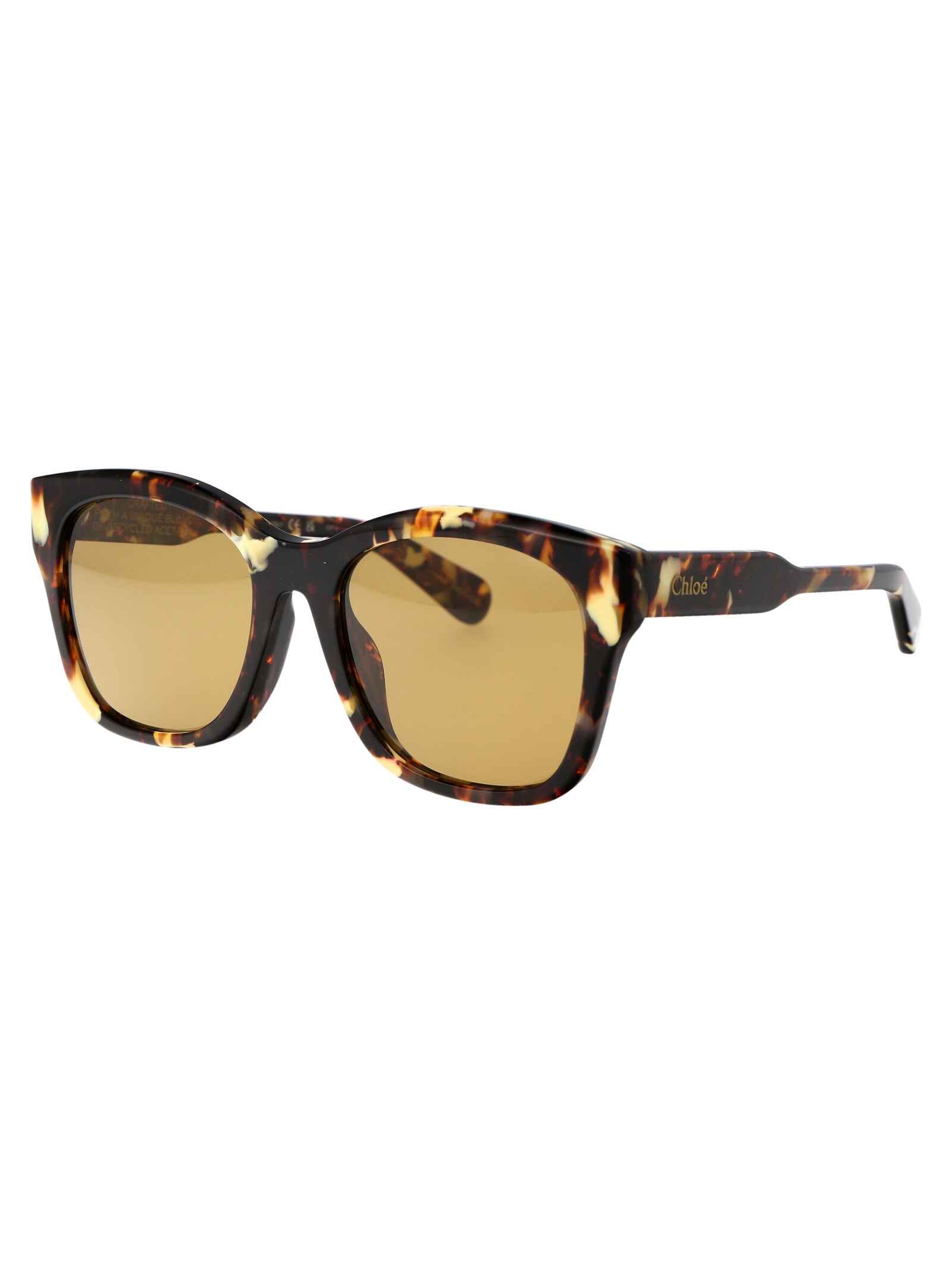 Chloé Tortoiseshell-effect Cat Eye-frame Sunglasses In Green