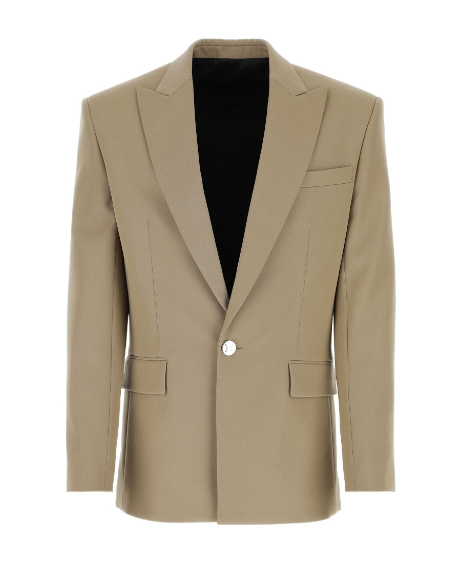 Balmain Single-breasted Wool Suit Jacket In Nude