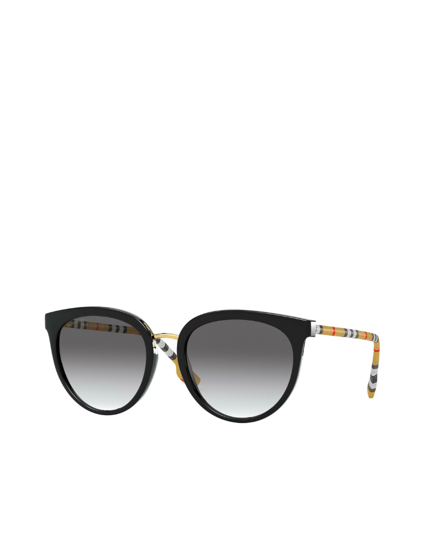 Burberry Womens Black Be4316 Phantos-frame Acetate Sunglasses In Gray