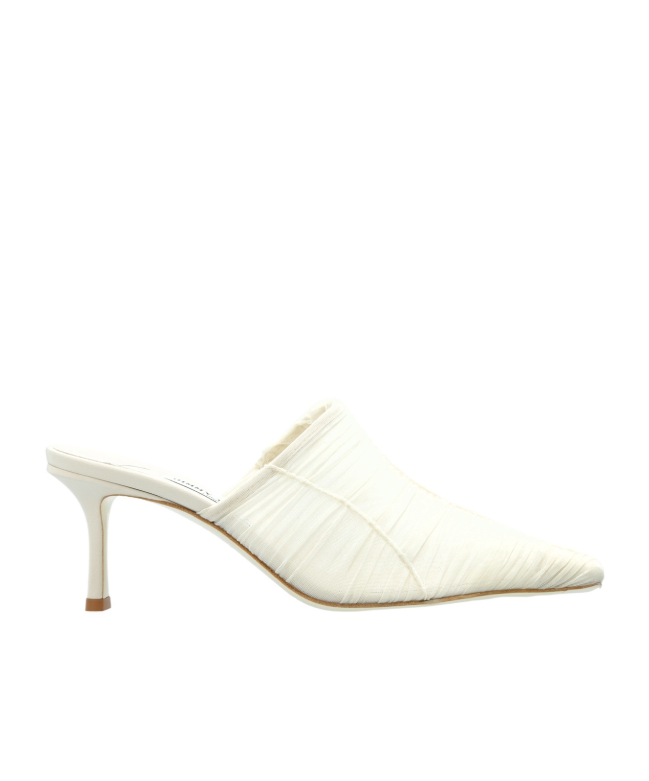 Jimmy Choo Pointed Toe High Heel Sandals In White