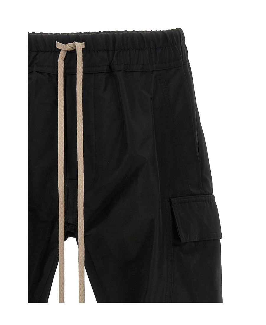 Rick Owens Mastodon Megacargo Tapered-leg Trousers In Black