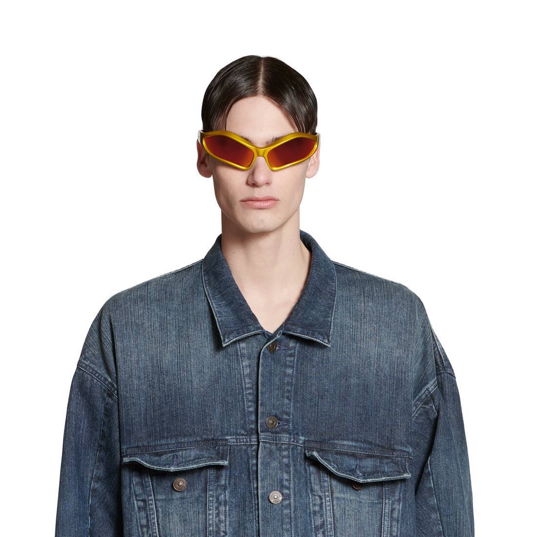 Balenciaga Jeansjacke Im Deconstructed-look In Blue