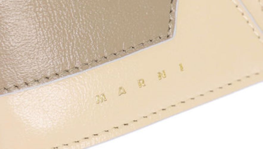 Marni Logo Wallet In Nude