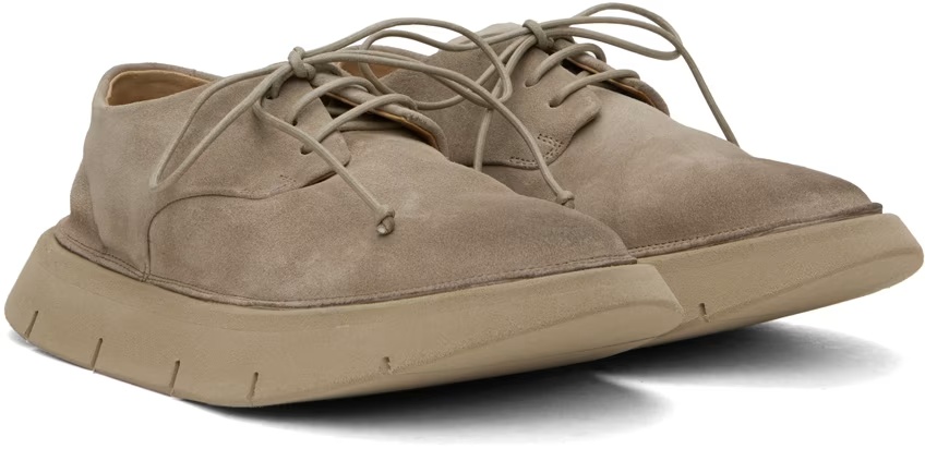 Shop Marsèll Intagliata Suede Derby Shoes In Nude