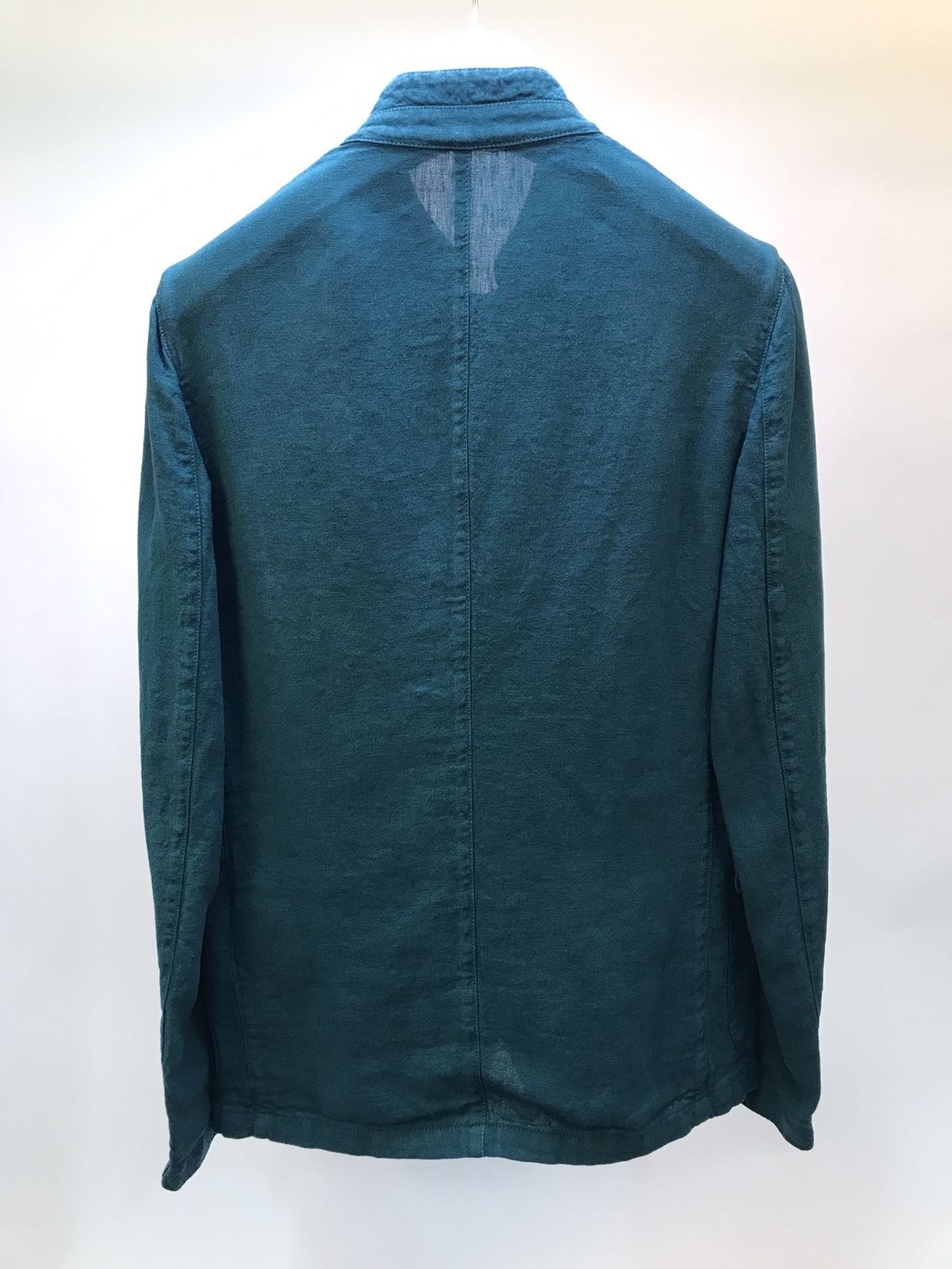 Armani Collezioni Long-sleeved Casual Jacket In Blue