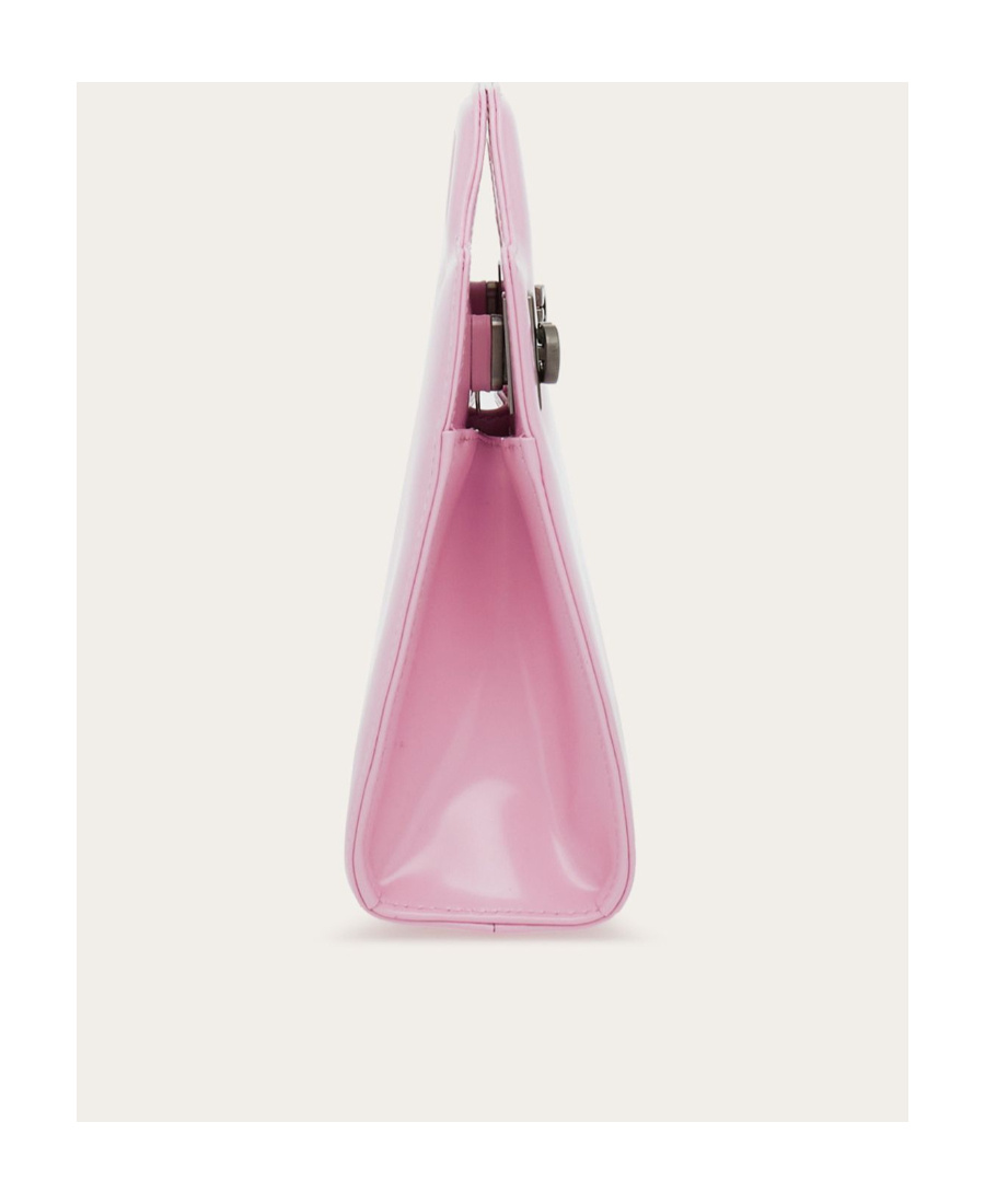 Ferragamo Sleek Mini Tote With Detachable Strap In Pink