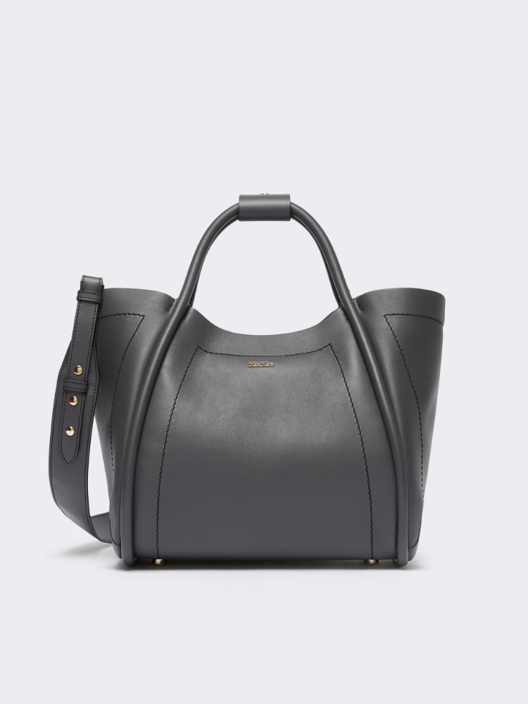 Max Mara Small Logo Shoulder Bag In Gray