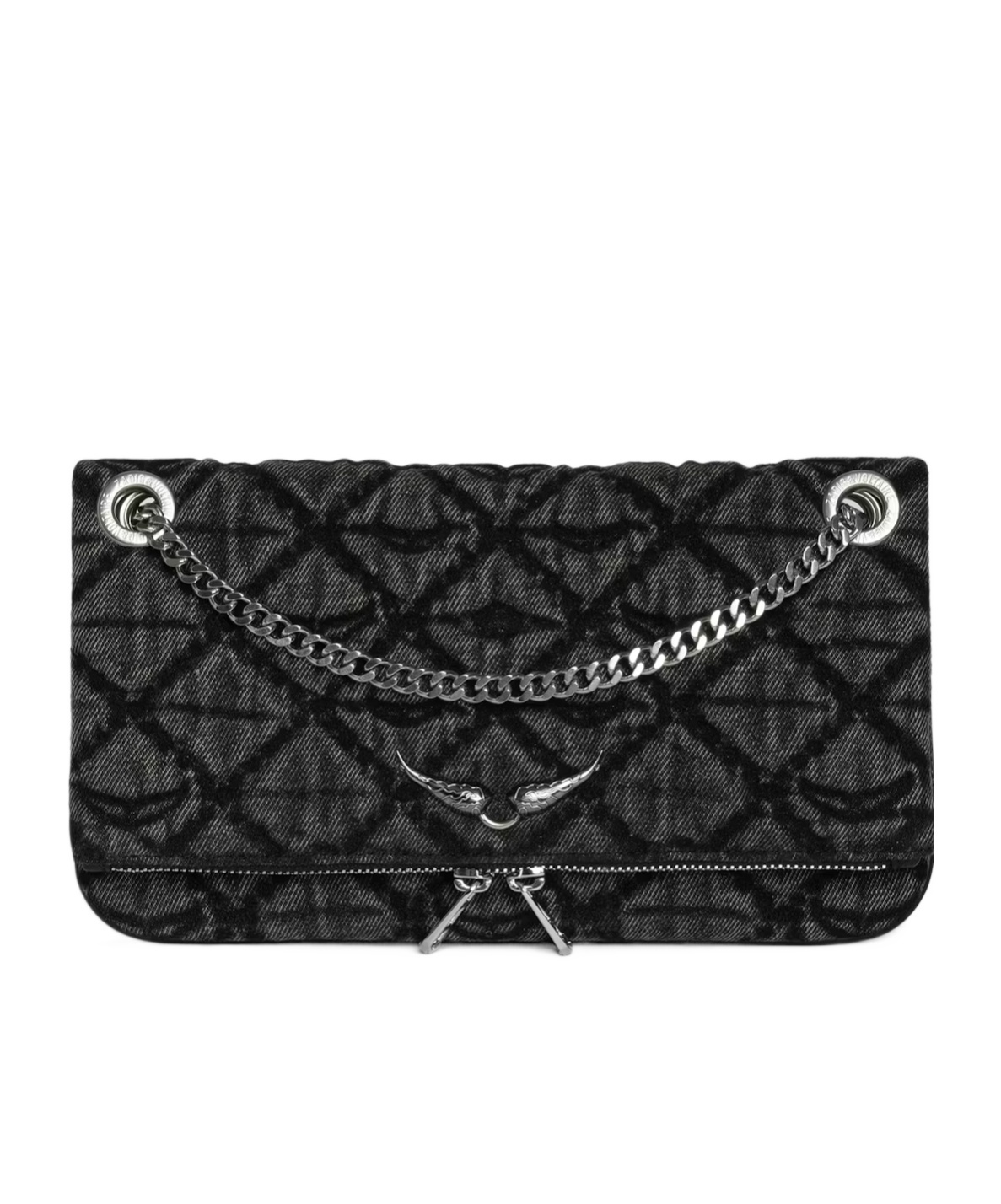 Zadig & Voltaire Chain Shoulder Bag In Gray