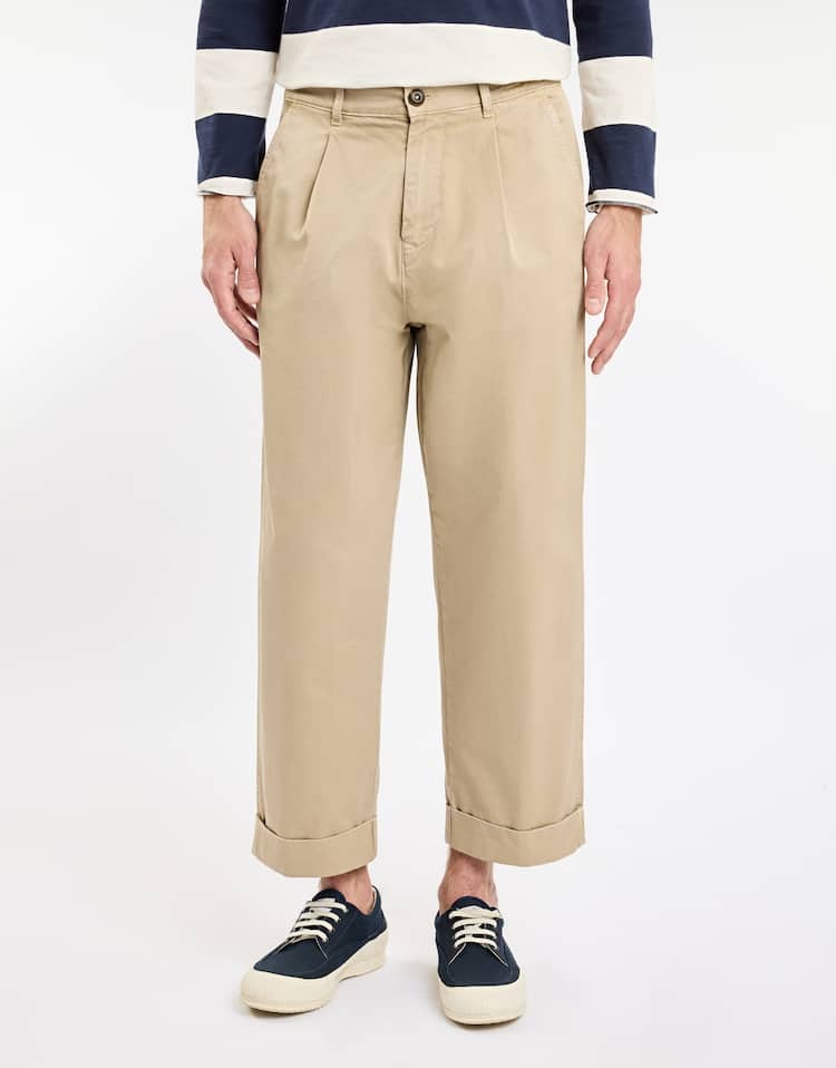 Fay Belt-loop Casual Pants In Nude