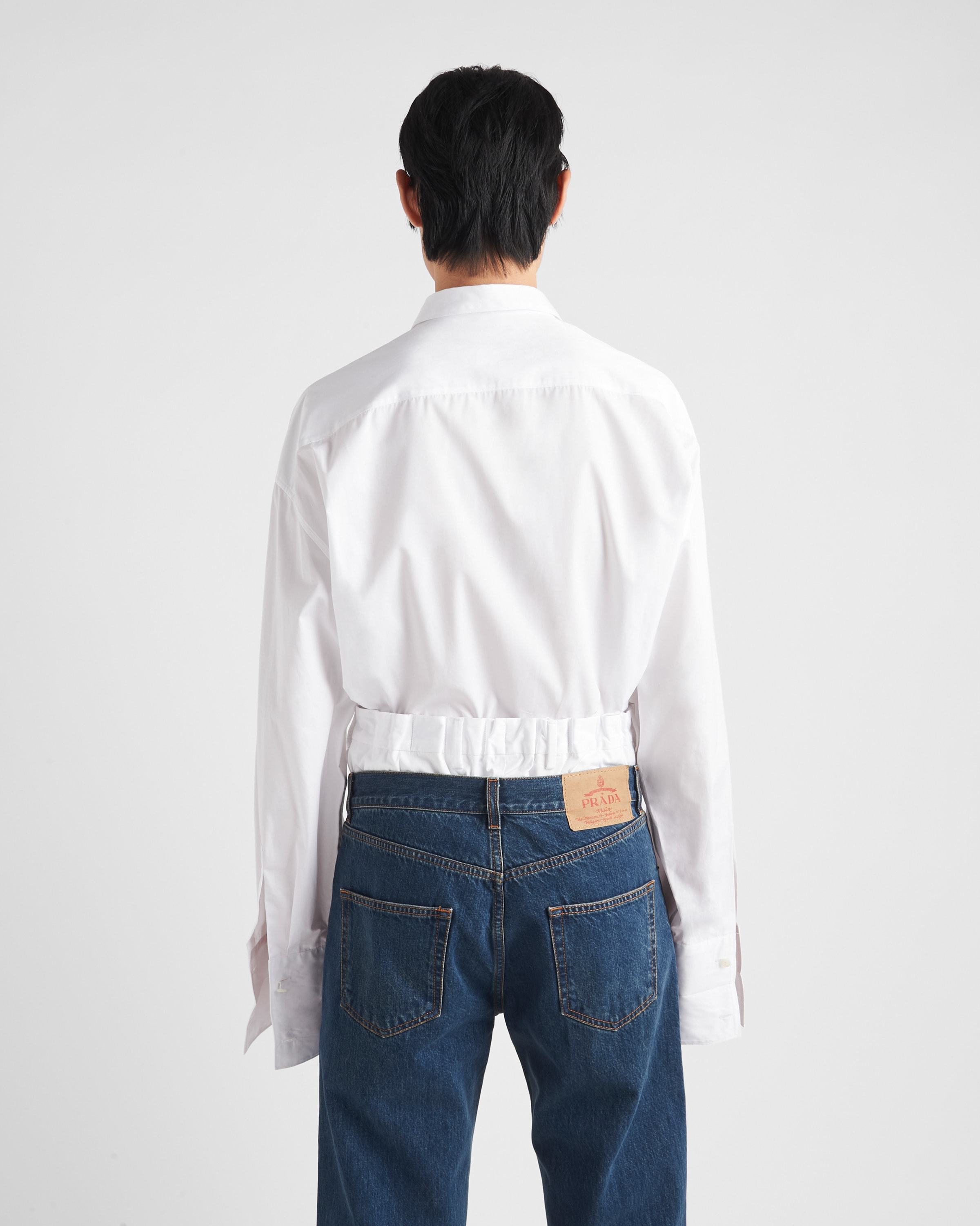 Prada Long-sleeve Cotton Shirt In White