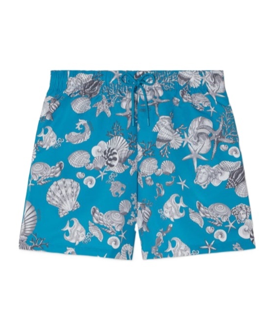 Versace Coral Theater Swim Trunks