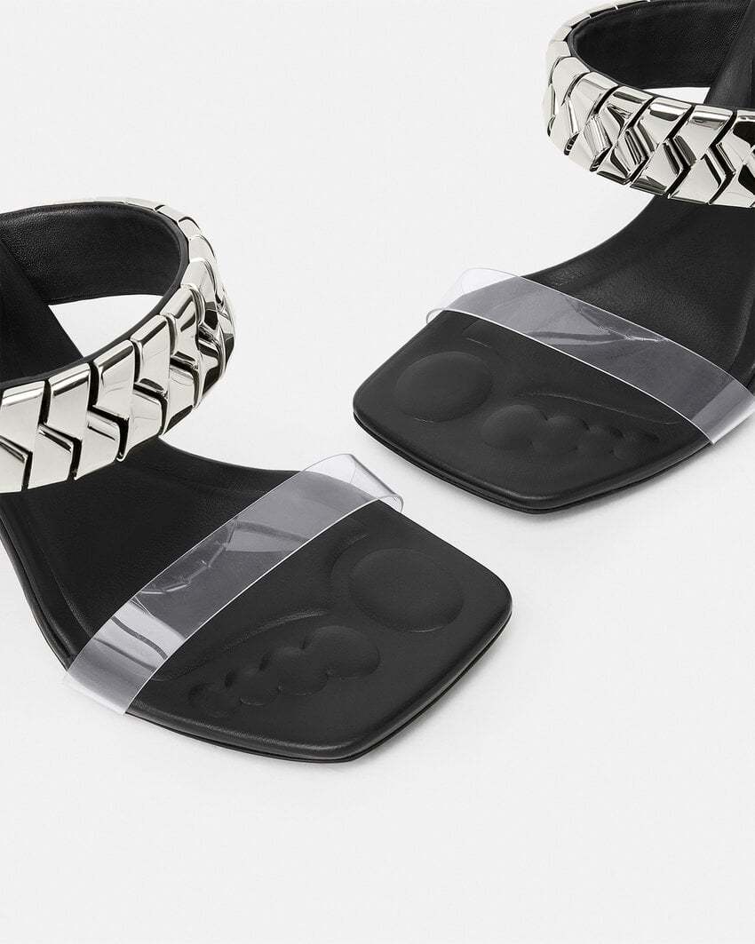 Versace 105mm Slice Sandals In Black