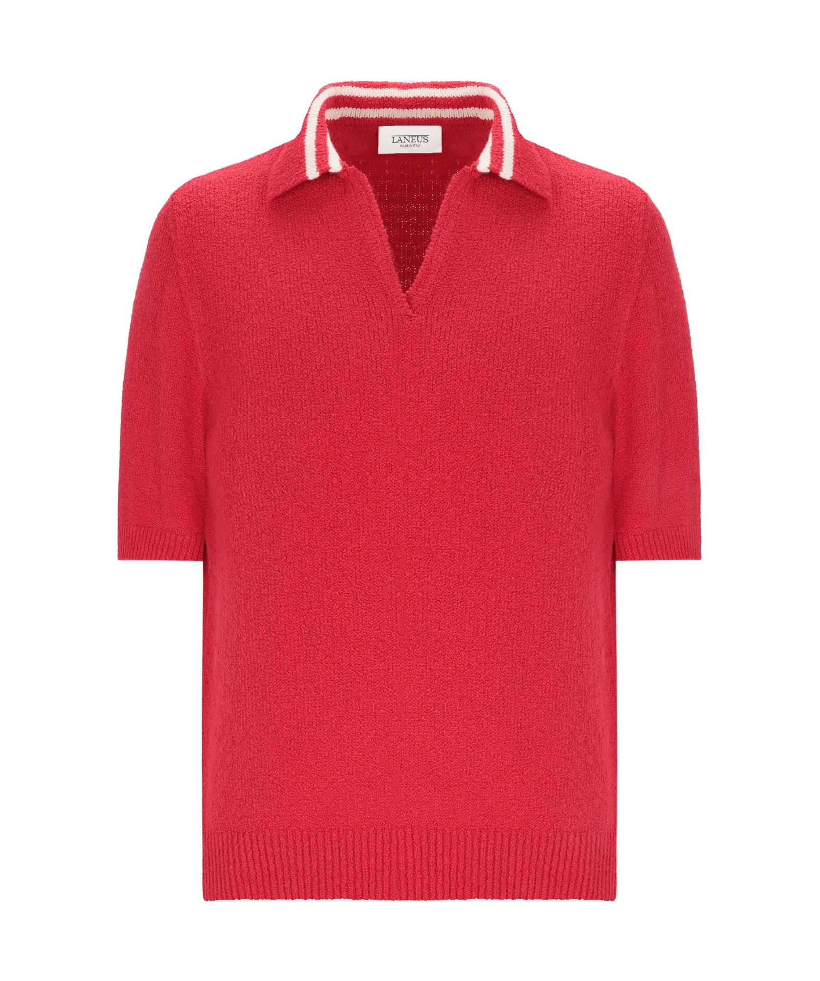 Laneus Polo In Filato Di Cotone In Red
