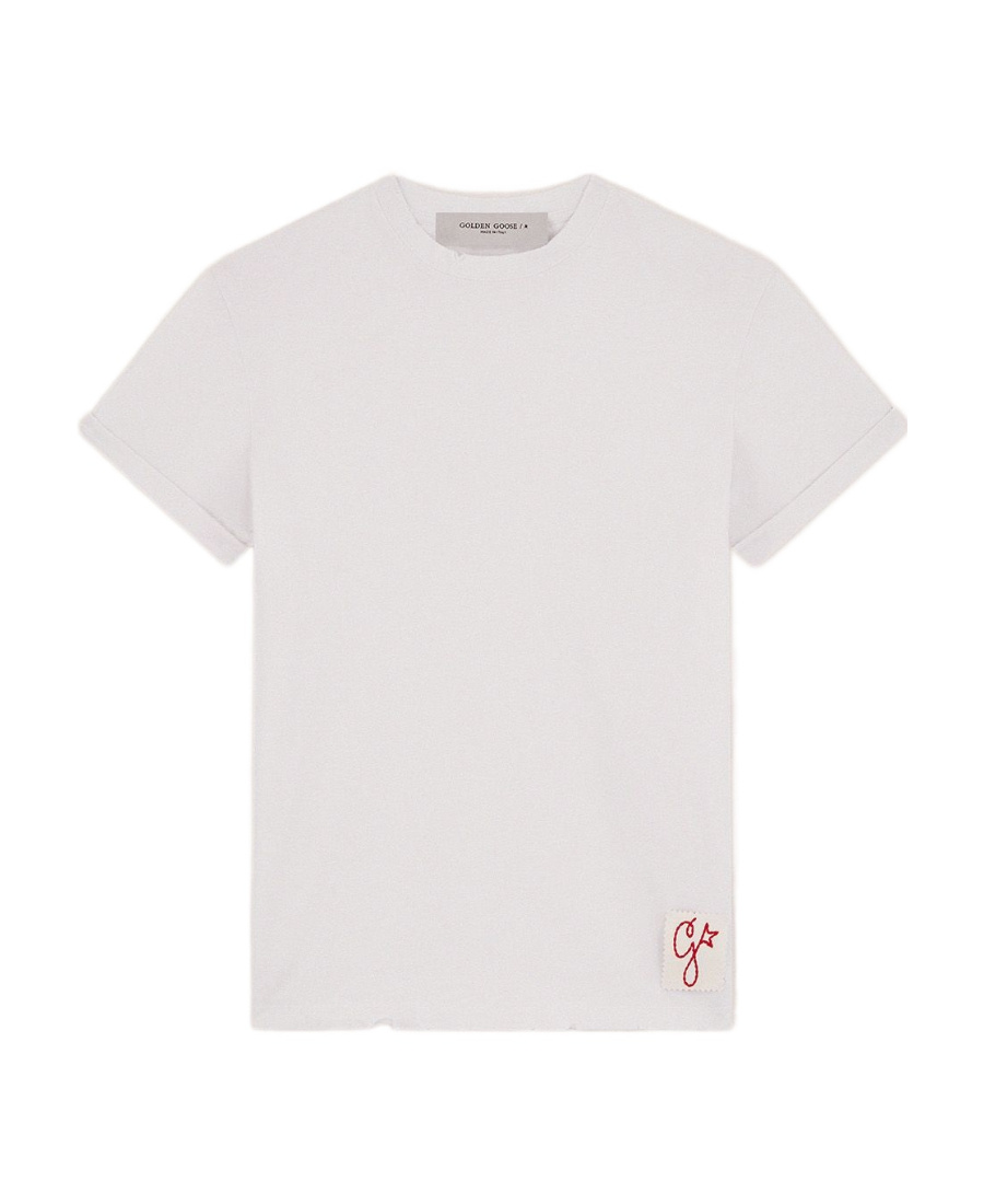 GOLDEN GOOSE GOLDEN GOOSE DELUXE BRAND LOGO DETAILED CREWNECK T-SHIRT