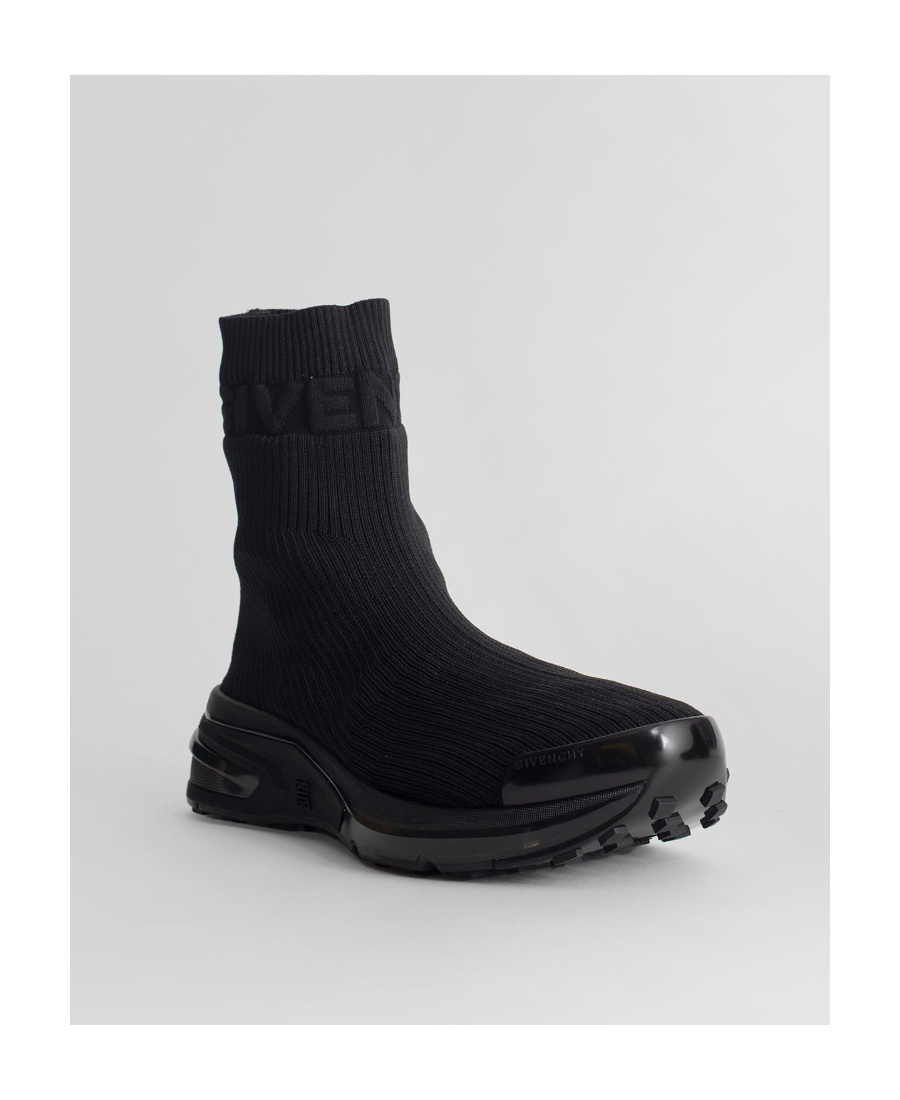 Givenchy Embossed-logo Sock-style Sneakers In Black