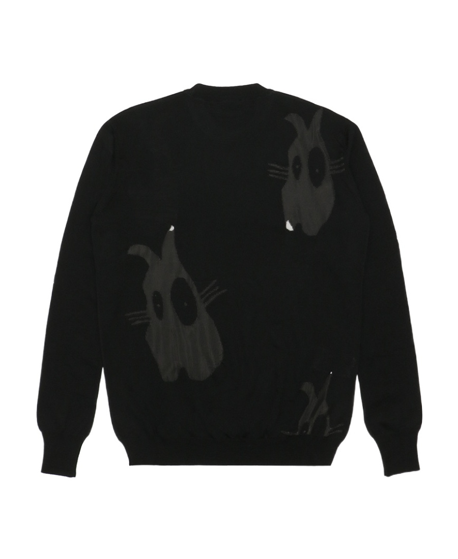 Mcq By Alexander Mcqueen Logo Round Neck Sweater In Black