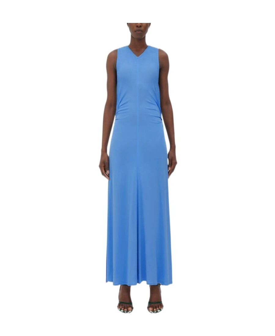 Bottega Veneta Viscose Long Dress In Blue