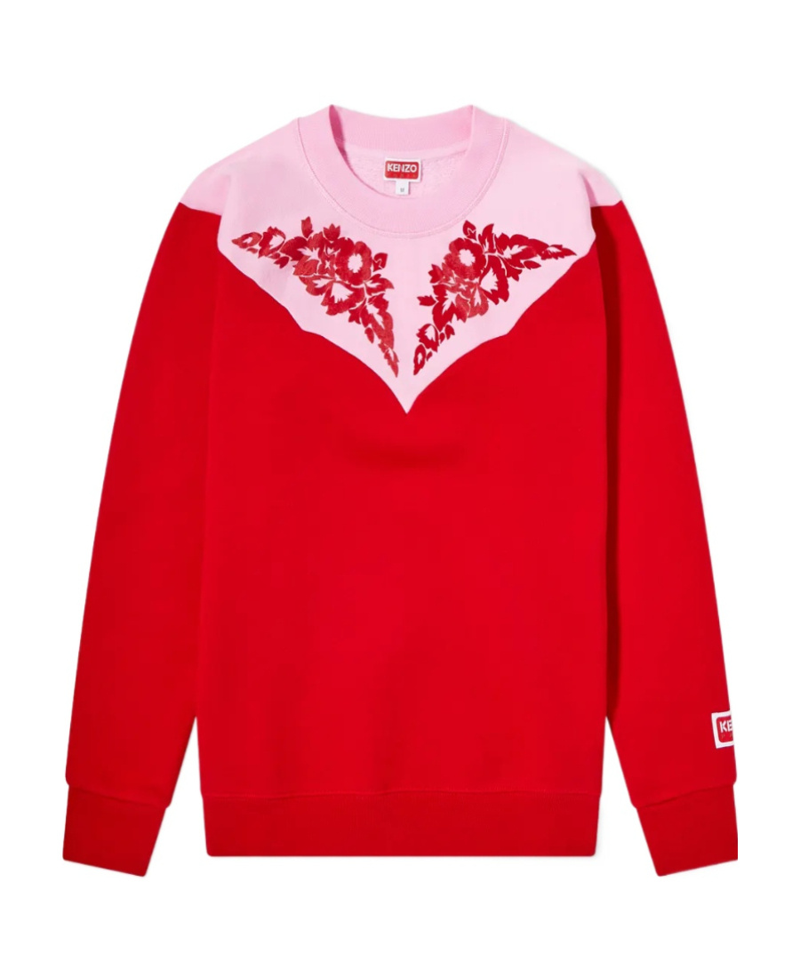 Kenzo Cotton Crew-neck Sweatshirt In Red