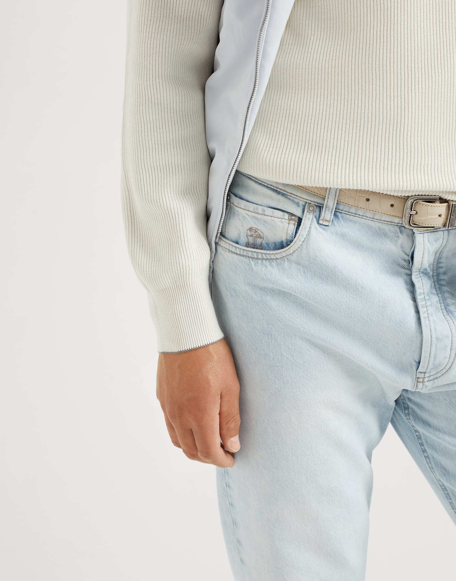 Brunello Cucinelli Straight-leg Jeans In White