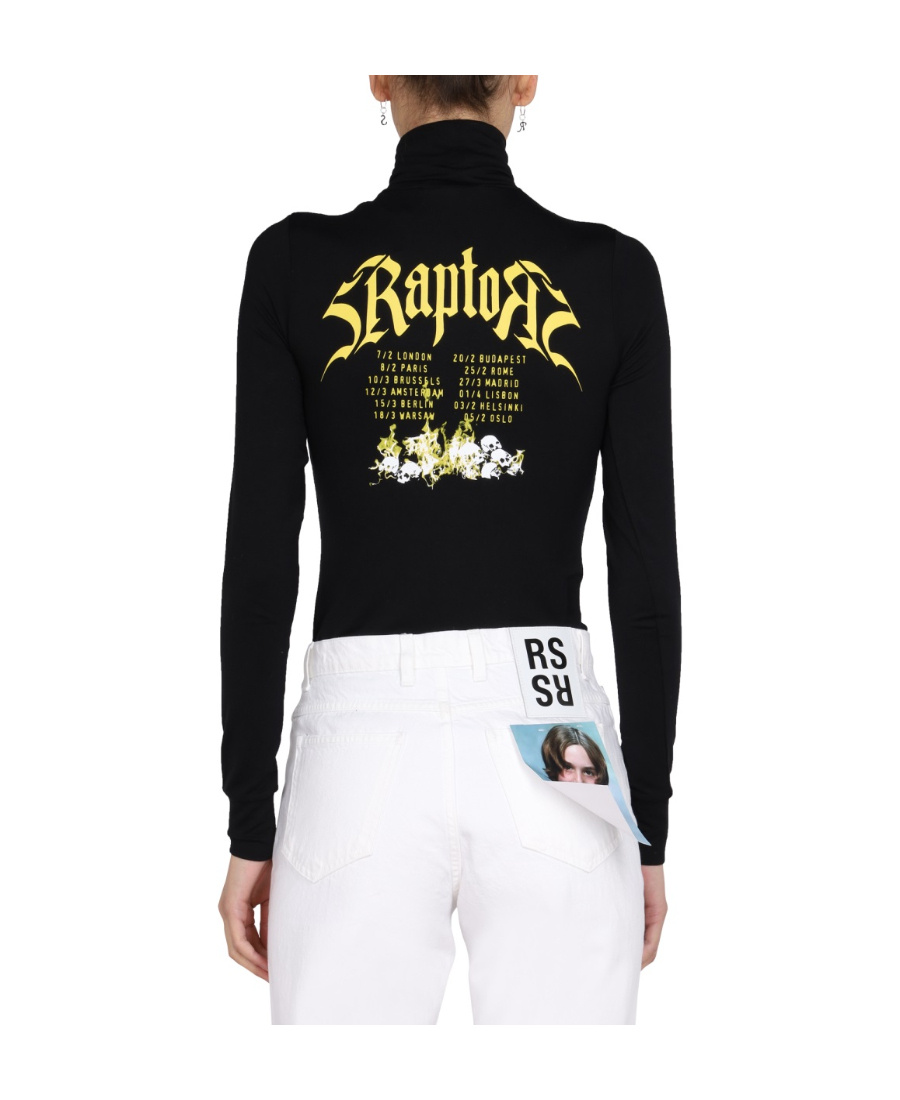 Raf Simons Logo Embroidery T-shirt In Black
