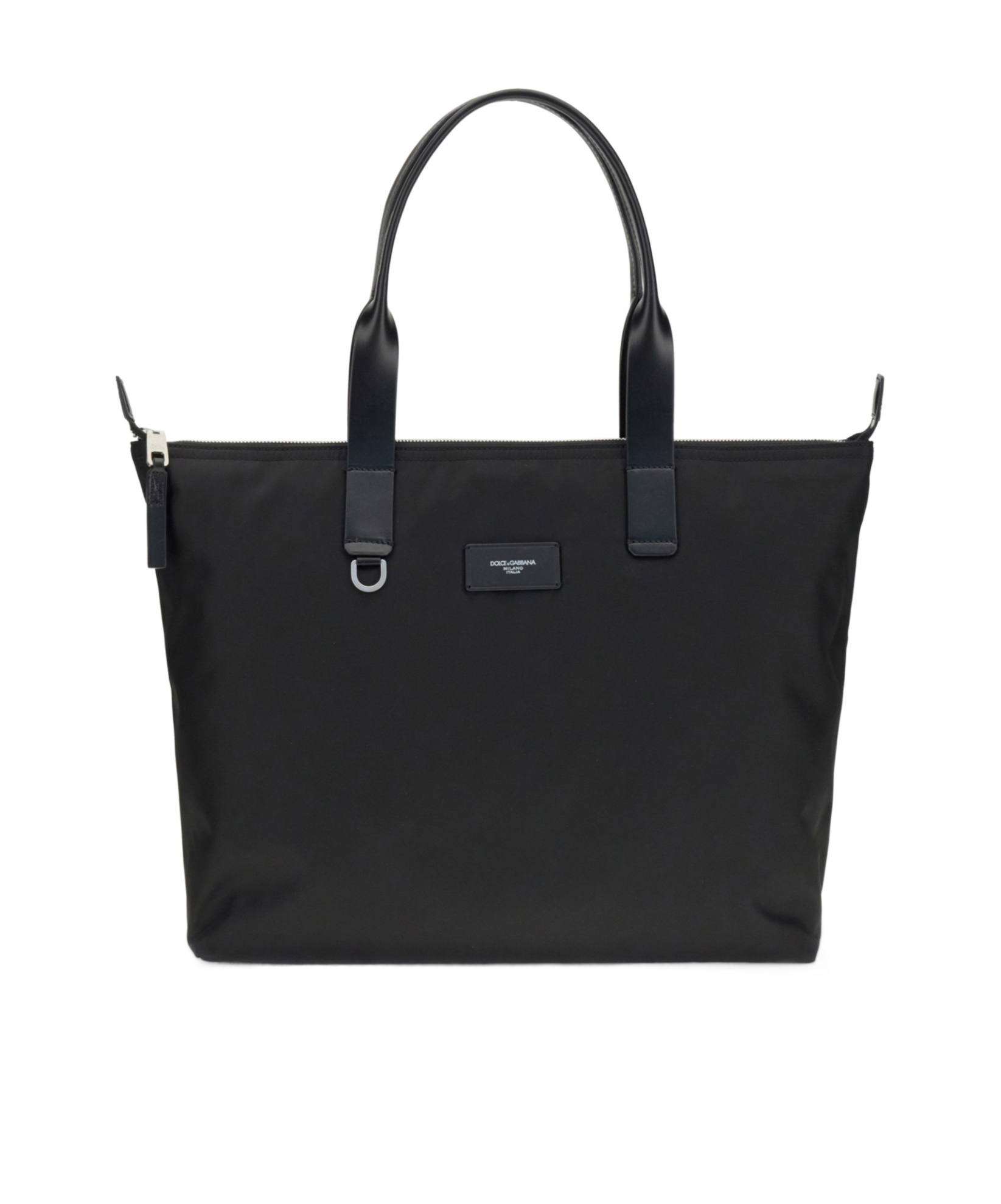 Dolce & Gabbana Logo-plaque Tote Bag In Black