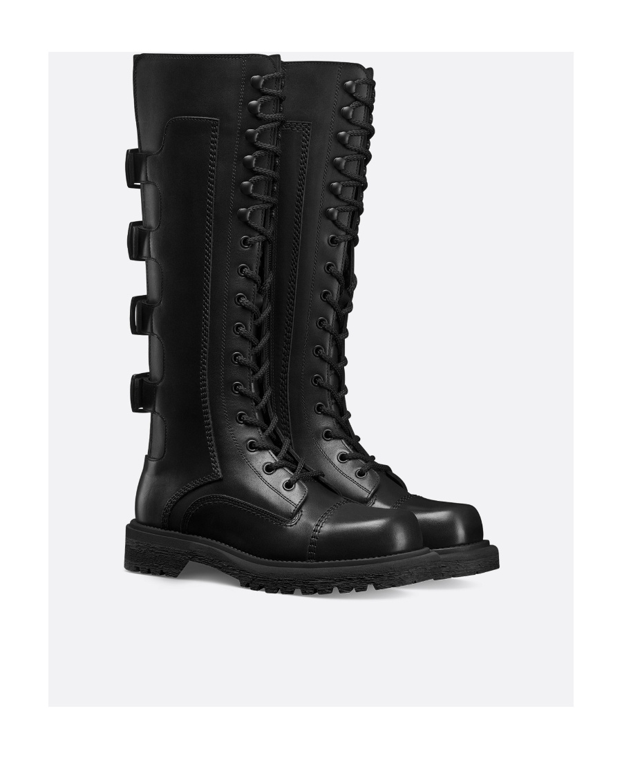 Dior Ebel Laced Boots In Black