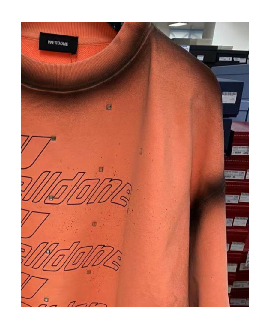 We11 Done Letter Logo Sweater In Red