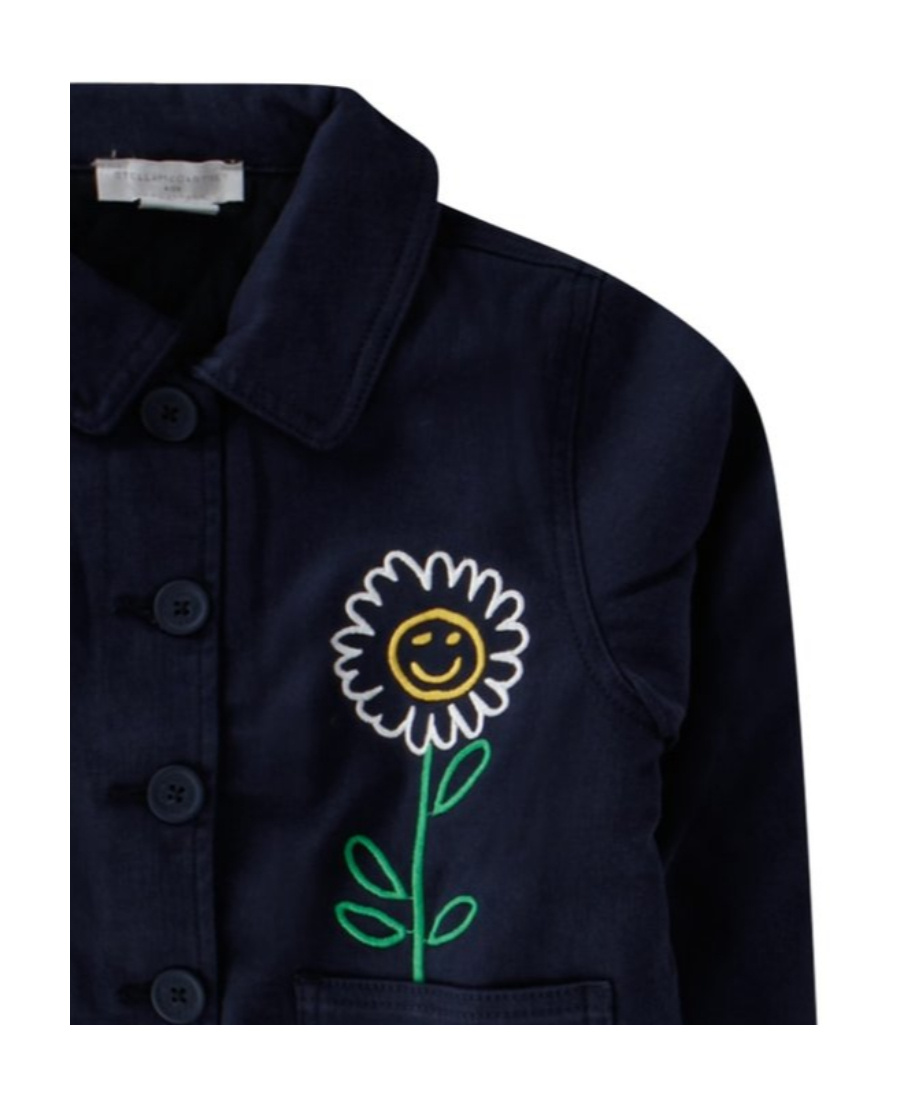 Stella Mccartney Garden Embroidered Jacket In Black