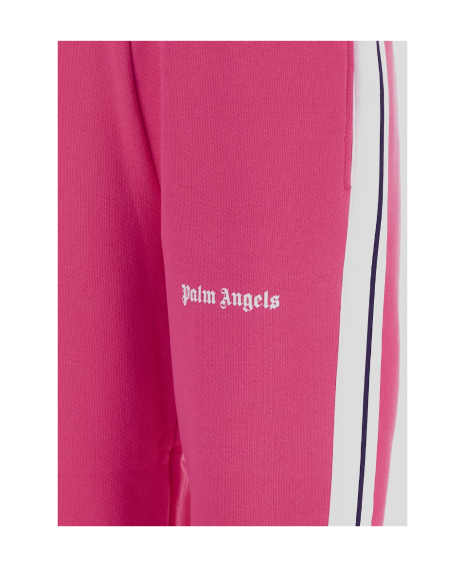 Palm Angels Logo-print Cotton Track Pants In Pink