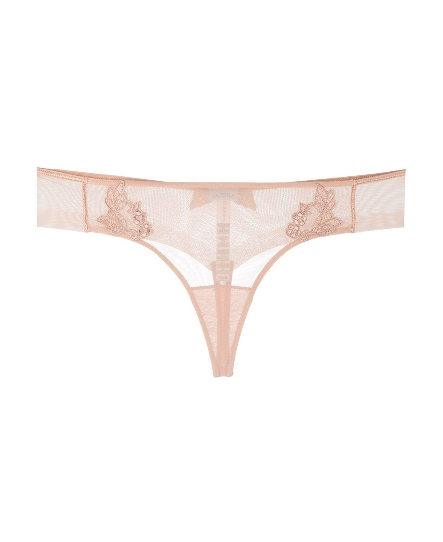 Shop La Perla Maison Couturing Slip Thong In Pink