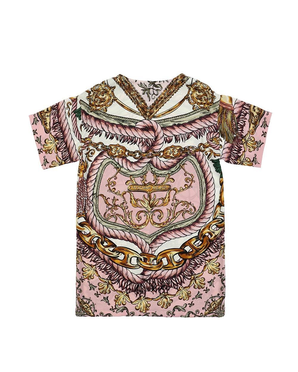 Moschino Pattern Printed T-shirt Dress In Nude
