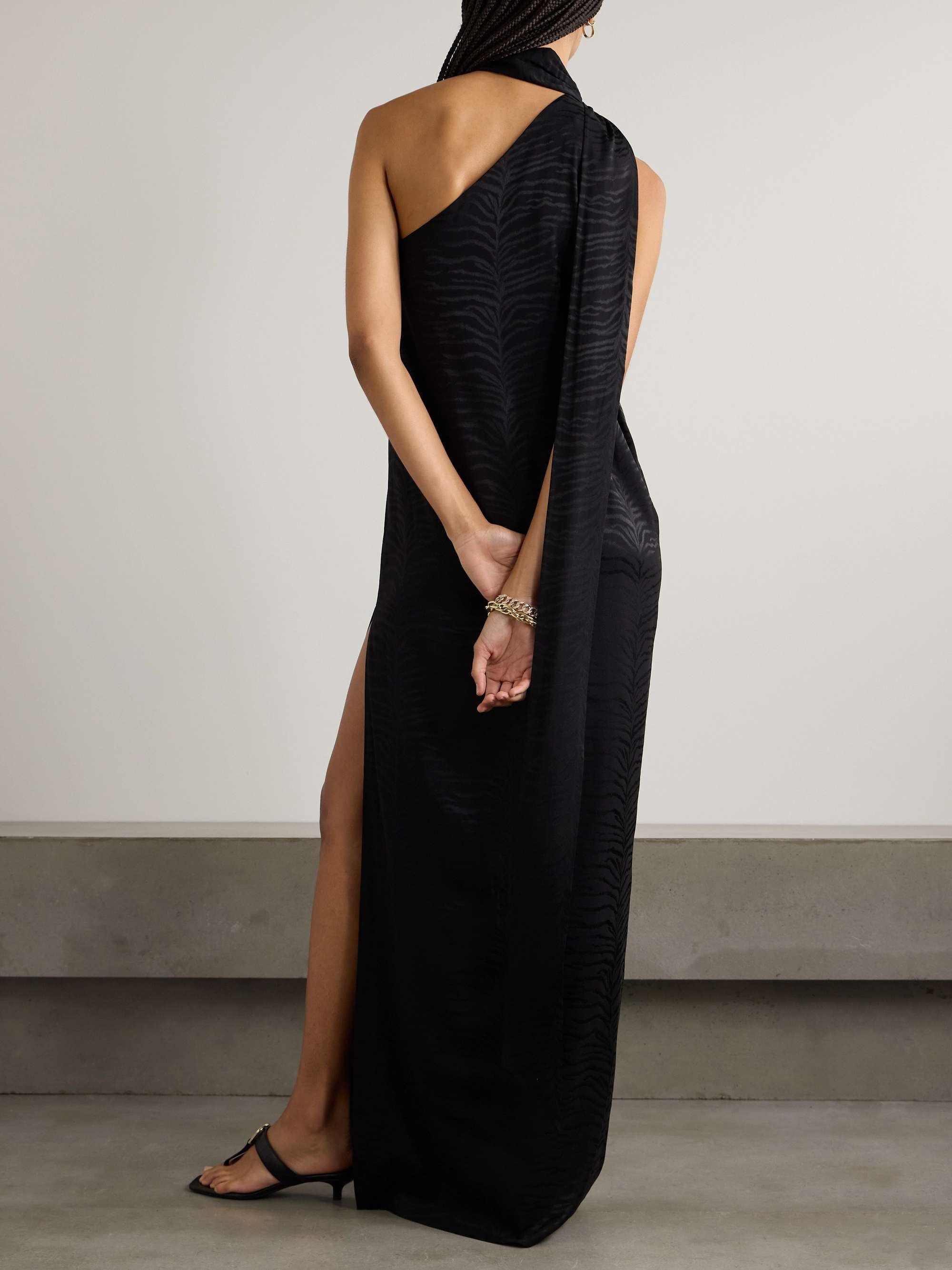 Shop Stella Mccartney One-shouldered Dress In Black