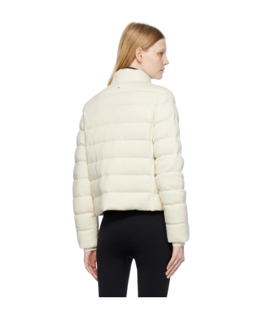Mackage Quilted Down Jacket With Vertical Collar In White