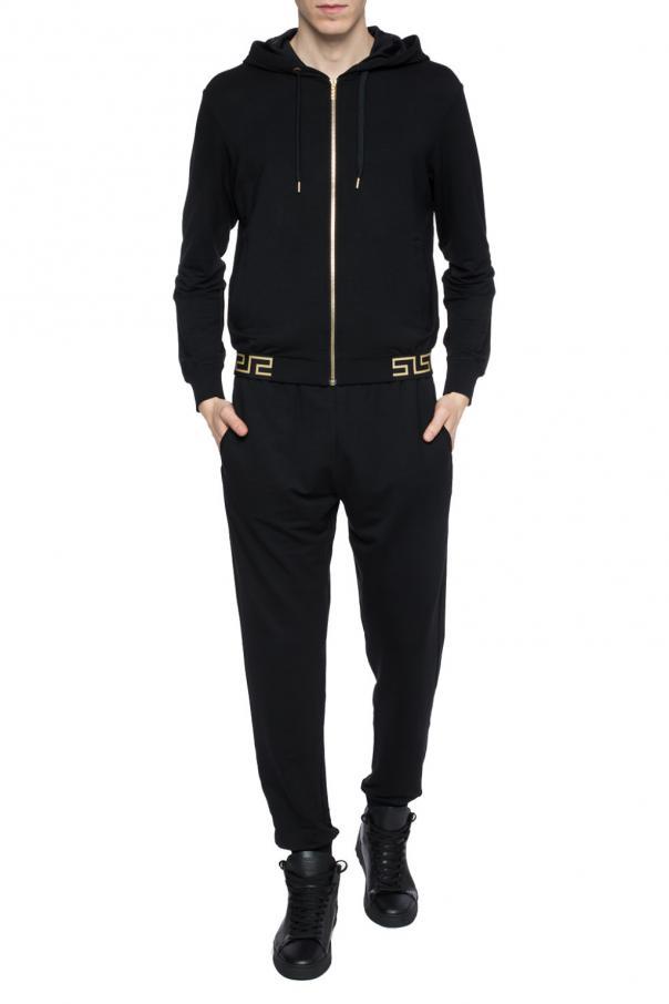 Versace Greca Track Pants In Black