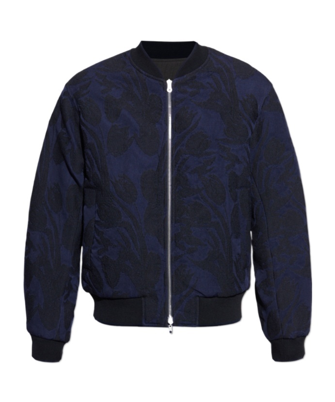 Dries Van Noten Volker Reversible Bomber Jacket In Blue