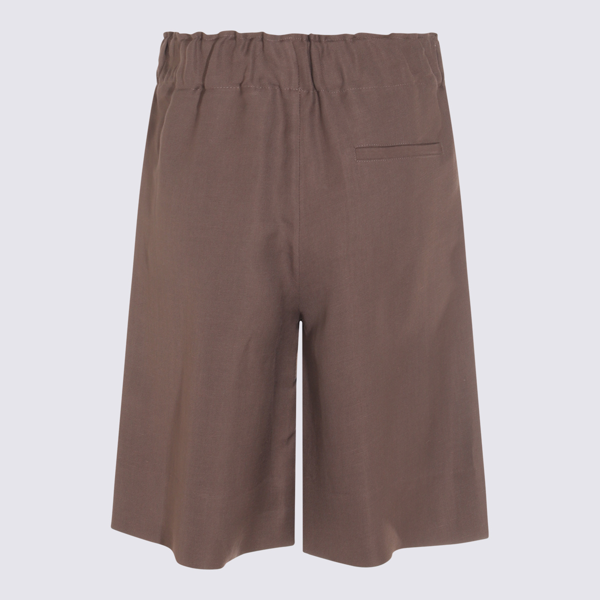 Antonelli Brown Linen Shorts