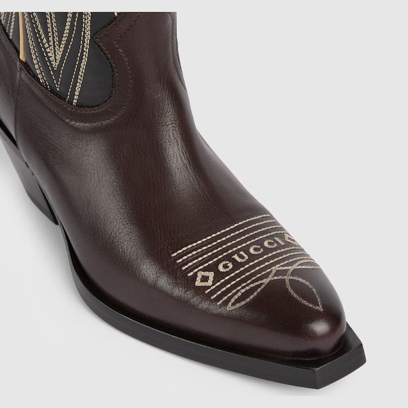 Gucci Women's Boot With Embroidery In Black