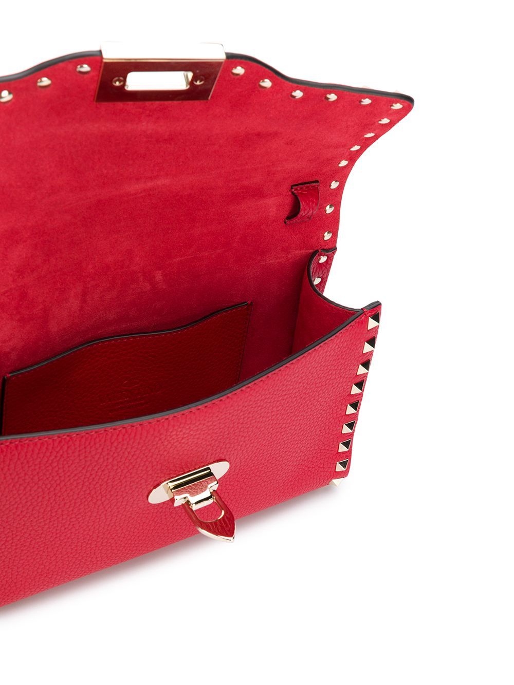 Valentino Rockstud Shoulder Bag In Red