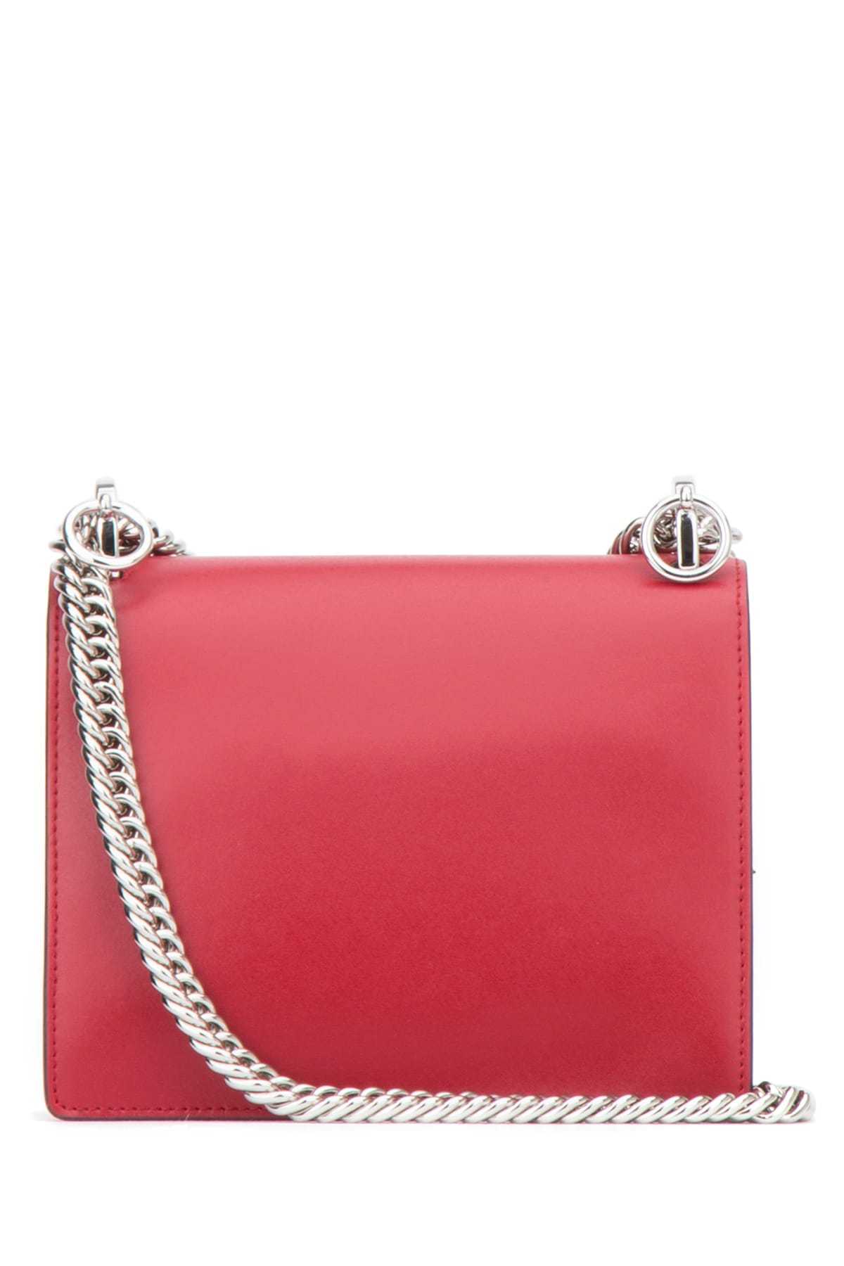 Fendi Kan I Bowknot Calfskin Shoulder Bag In Red