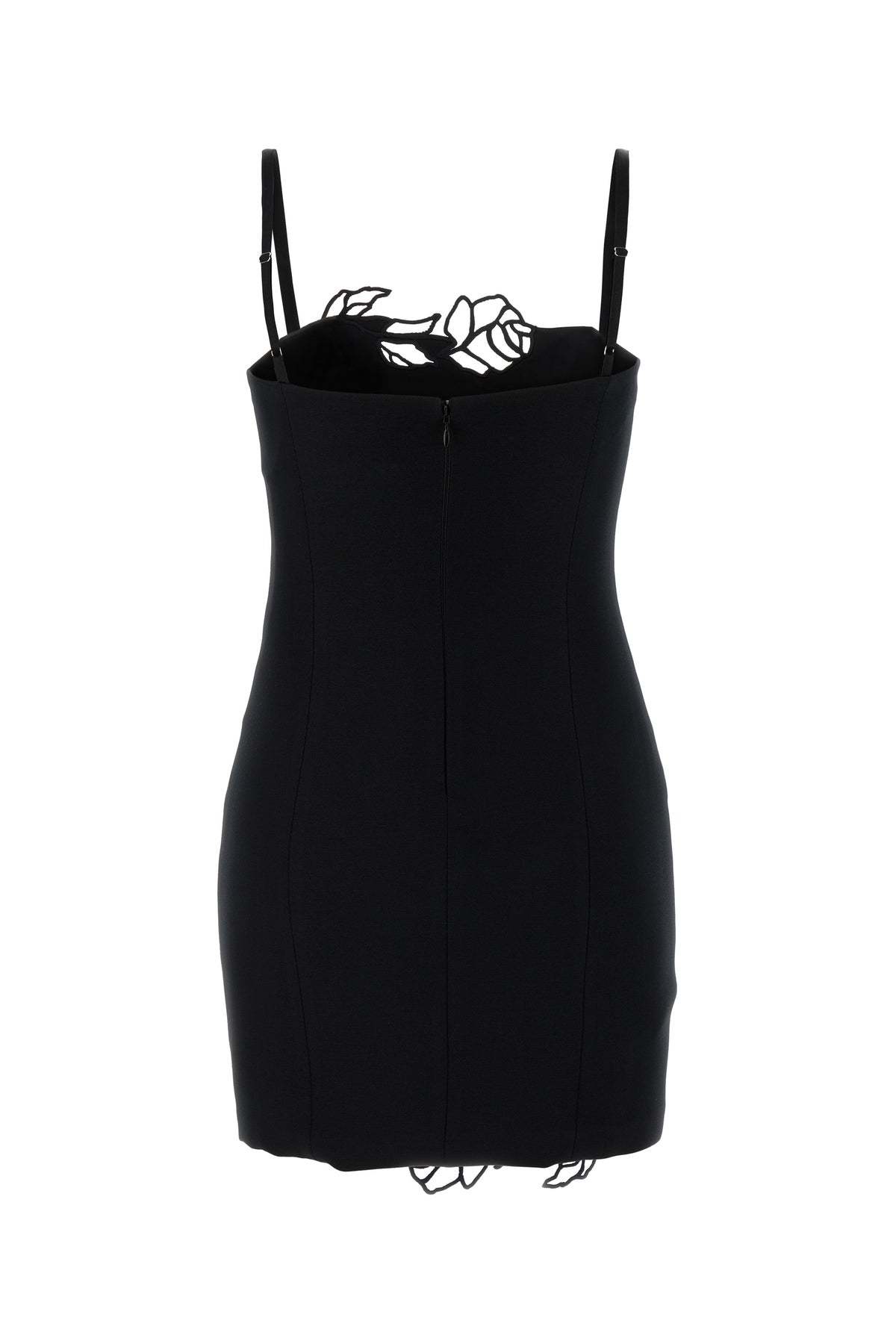 Blumarine Mini Abito In Cady Nero Donna In Black