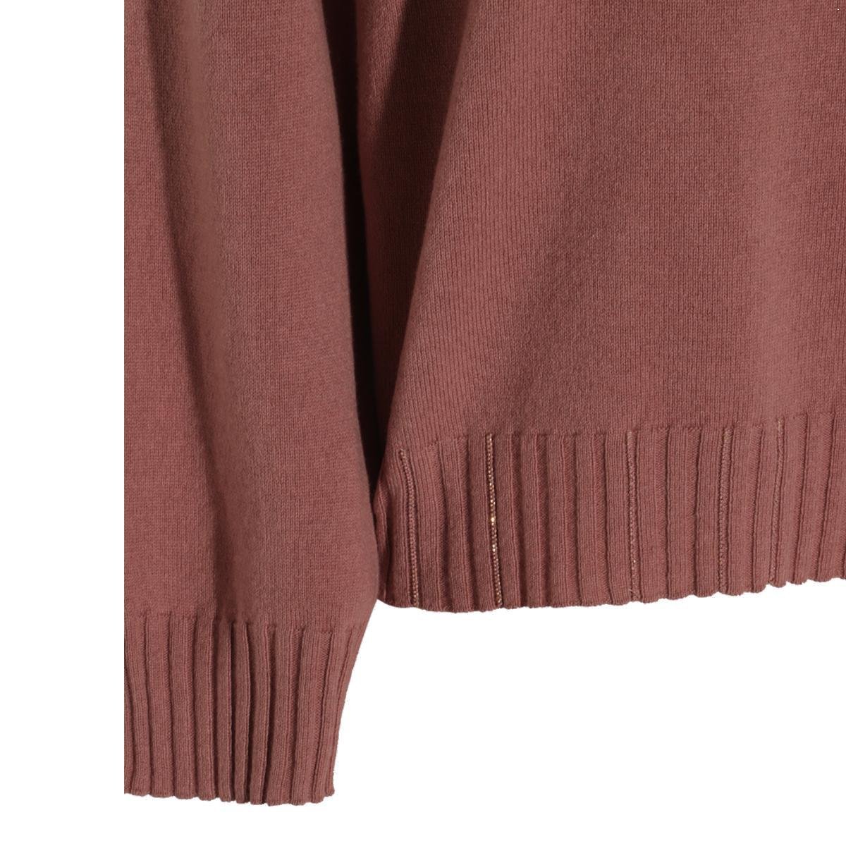 Fabiana Filippi Knitwear Crewneck Ribbed Finish In Pink