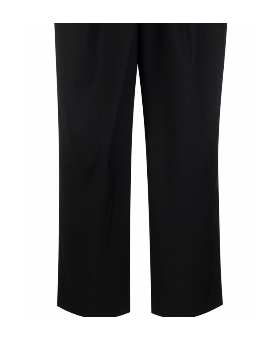 Shop Edward Achour Paris High-waisted Cropped Trousers In Black