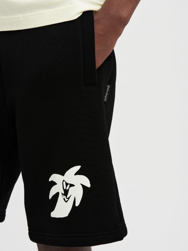 Palm Angels Hunter Graphic-print Track Shorts In Black