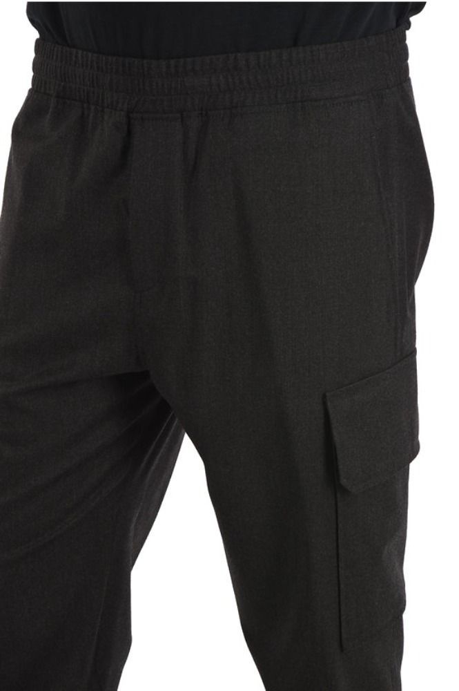 Neil Barrett Elastic Tapered Casual Pants In Black